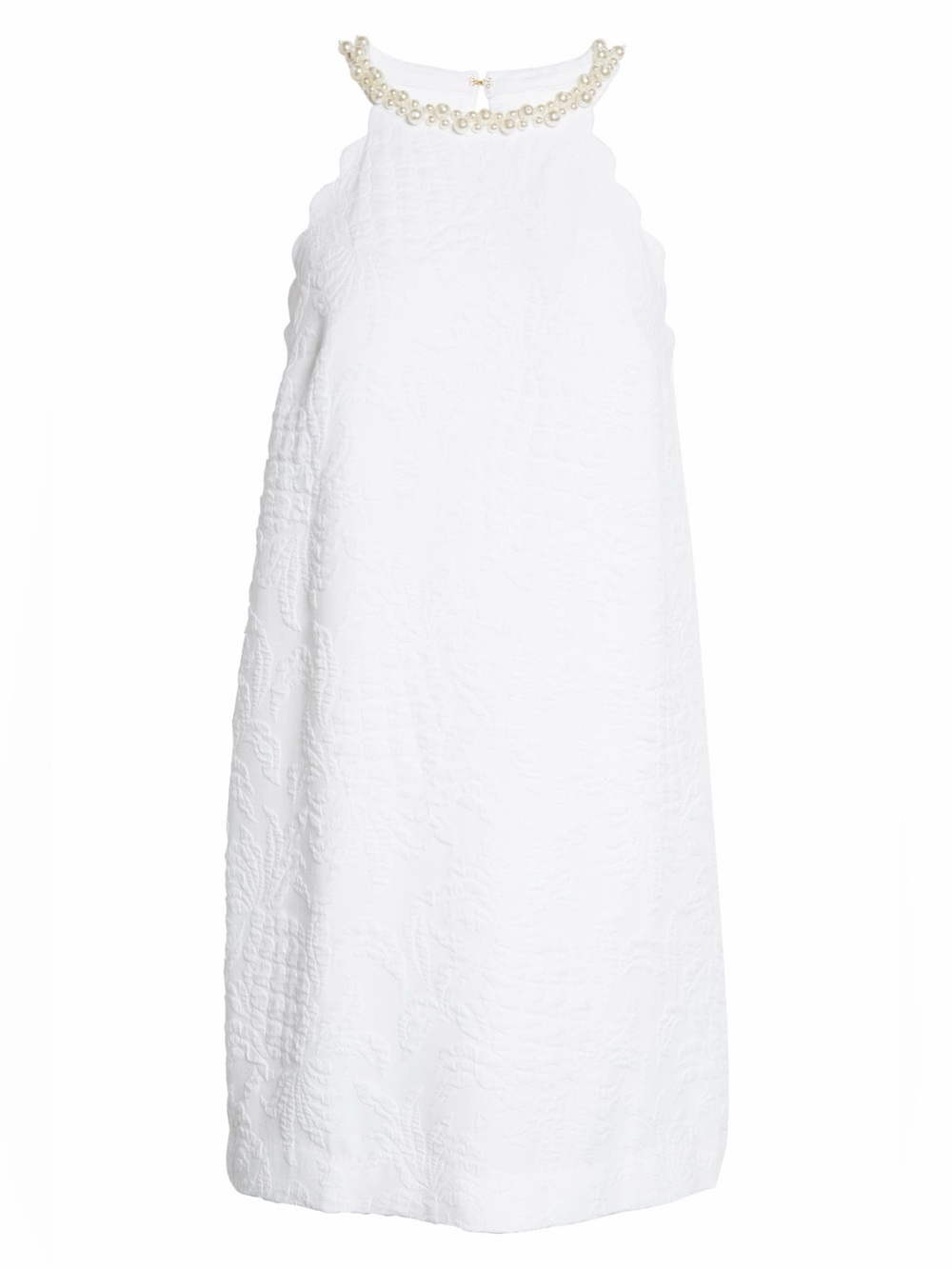 NWOT Lily Pulitzer Tabby Stretch Shift Dress in white, size large.